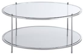 A round glass coffee table. Convenience Concepts Royal Crest Round Glass Coffee Table In Chrome Metal Frame Contemporary Coffee Tables By Convenience Concepts