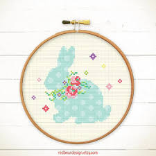 Hi, i have a painting i want to cross stitch but is not in your repetoire. Three Bunnies Cross Stitch Pattern Bunnies With Flowers Cross Stitch Spring Bunnies Cross Stitch Cute Bunnies Embroidery Pattern Spring Craft Supplies Tools Kits How To Colonialgolfhart Com