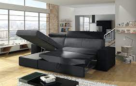 Sofa mit schlaffunktion ottomane schöne zuhause wohnaccessoires wohnen schöne hintern sofas couch möbel. Ecksofa Sofa Marios Mit Schlaffunktion Schwarz Grau Ottomane Links Ecksofas Polstermobel Fun Mobel