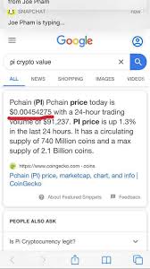 Pi's value will be many people believe that pi will never be worth anything. Pi Crypto Currency Home Facebook