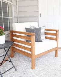 This outdoor furniture project is simple to build, functional, and will look great on your. Diy Outdoor Chair Angela Marie Made