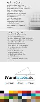 Wandtattoo Das Hohelied Der Liebe Als Idee Zur Individuellen Wandgestaltung Einfach Lieblingsfarbe U Zitate Liebe Hochzeit Hohelied Der Liebe Spruche Hochzeit