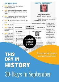 Test your knowledge with this set of fun facts about the his. This Day In History For Seniors September