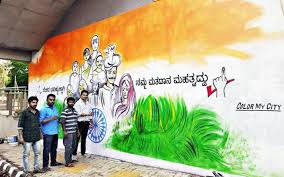 At the end of the day. Creating Voter Awareness Through Colours Paintings The Hindu