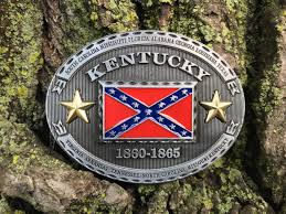 This one has the don't tread on me sewn on as an. Kentucky Rebel Flag Belt Buckle