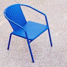 Made from wood, iron, plastic, wicker cane and fabric acapulco chair: Woven Outdoor Stacking Chairs Set Of 2