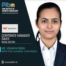 Pibm Family Wishing Ms Vishakha Singh A Successful Career At Wildcraft As Management Trainee Vishakha Singh Made Su Business Management Family Wishes College