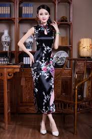 Free Shipping Hot Sale Chinese Traditional Long Sleeveless Cheongsam Dresses Cheongsam Dre Asian Style Dress Evening Dress Sleeveless Traditional Chinese Dress