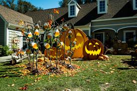 Diy Candy Corn Field Halloween Yard Decorations Diy Halloween Diy Yard Halloween Yard Decorations