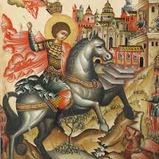 Please check out all photos! Icon Of St George Slaying The Dragon Russia 20th Century Expertissim