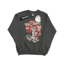 Tom And Jerry Herr Sweatshirt XL Charcoal Charcoal XL