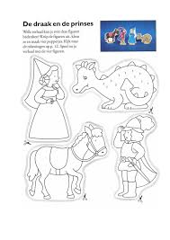 Vingerpoppetjes Draak Paard Prins En Prinses Ridders Prinsessen Thema