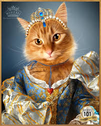 Royal Princess Custom Pet Portraits Custom Royal Portrait Blue And Gold 17th Century Neoclassical Custom Pet Portrait By Janovelty Pet Portraits Custom Pet Portraits Cat Artwork