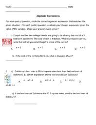 Evaluating express worksheet with answers pdf. Writing And Evaluating Real World Expressions By Laura Becker Tpt