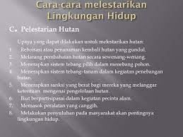 Manusia kekal sihat dan hidup. Pelestarian Lingkungan Hidup Ppt Download