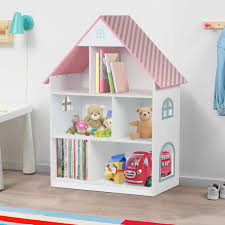 Susses Bucherregal In Rosa Weiss Fur Kleine Madchen In 2020 Bucherschrank Regal Kinder Aufbewahrungsregal