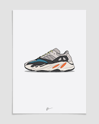 Image Of New Yeezy Wave Runner 700 Sneaker Posters Sneakers Illustration Sneaker Art