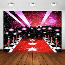 A red carpet theme party graduation ceremony for 6th graders! Red Carpet Theme Photos Backdrop Birthday Party Decorations Background Light Bokeh Photo Backdrops Photography Photoshoot Background Aliexpress