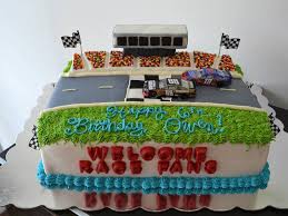 Dragon ball z children's party. Inspired By Ginger 75833 Nascar Cake For A 6 Year Old Boy Birthday Party He Really Wanted The Actual Cars On Top So His Mom Kindly Brought Cakecentral Com