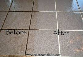 clean white grout on floor tiles