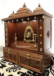 Pooja Mandirs Usa Ashwini Collection Semi Closed Models Temple Design For Home Pooja Room Door Design Pooja Room Design