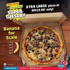 Valid for web, call center or over the counter order or download domino's pizza malaysia app. Domino S Pizza Malaysia On Twitter Try Scaling Our Xtra Large Pizzas With A Banana Today Upgrade Your Rm 3 90 Personal Pizzas To Our Xtra Large Size Now For Just Rm18 78