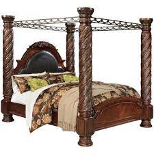The opulent brown color flows beautifully over the decorative pilasters and ornate detailed appliques. North Shore King Size Bed B553 Kbed Ashley Furniture Afw Com