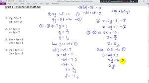 Kssm form 1 chapter 1 : Kssm Form 1 Chapter 6 Simultaneous Linear Equation Elimination Method Youtube