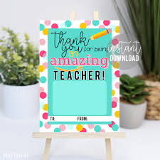 Thank You for Being an Amazing Teacher Appreciation Printable Gift Card  Holder, Teachers Week Amazon First Day of School PTA Back to School