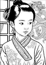 Chinese girl and dragon