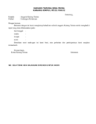 Contoh surat undangan karang taruna. Doc Karang Taruna Bina Muda Fernando Baheramsyah Academia Edu