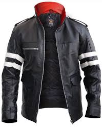 Black And White Striped Leather Jacket Leather Skin Black Leather Jacket With White Stripes And Dragon Embroided Patch Leather Jacket Men Leather Jacket Best Leather Jackets