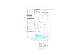 Swimming pool in house plans cotation. Building B Andamaya