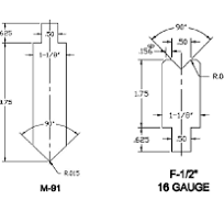 Specific 16 Gauge 90° Forming Punch & Die Press Brake ...
