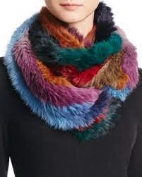 Jocelyn Rabbit Fur Knitted Infinity Scarf 100 Exclusive Jewelry Accessories Bloomingdale S Knit Infinity Scarf Scarf Knitted