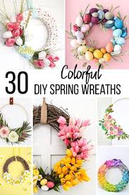 Product title spring park artificial eucalyptus wreath front door. 30 Colorful And Cheerful Diy Spring Wreath Ideas Anika S Diy Life