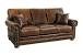 Living Room Brown Leather Couch