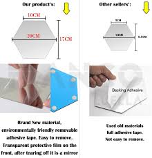 Try using the heat gun or a hairdryer to heat the glue and using a putty knife to scrape the mirror glue from the drywall. Buy Mirror Wall Stickers 12pcs Hexagon Mirror Art Diy Home Decorative Hexagonal Acrylic Wall Sheet Plastic Tiles Home Living Room Bedroom Sofa Tv Background Wall Decal Decoration Gold Online In Taiwan B07jn5m37x
