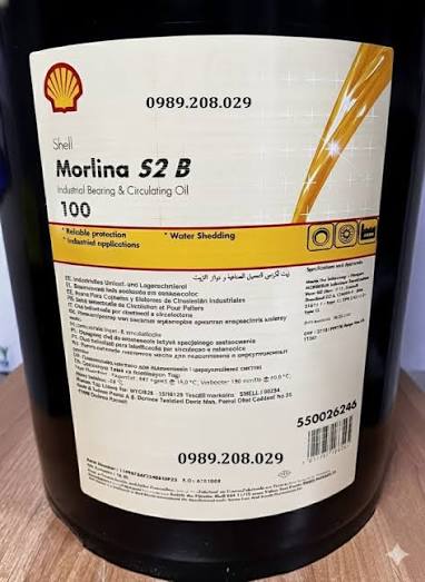 SHELL MORLINA S2 B 100 (Tên cũ Shell Morlina 100) – DẦU BÁNH RĂNG & TUẦN HOÀN