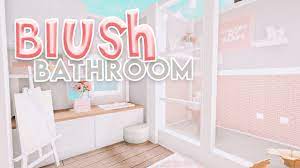 Advanced placement bathroom #1 value: Aesthetic Blush Modern Bathroom Bloxburg Aesthetic Bathroom Speedbuild Bonnie Builds Youtube