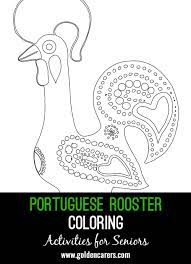 Roosters are larger and more brightly colored compared to hens. Portuguese Rooster Coloring