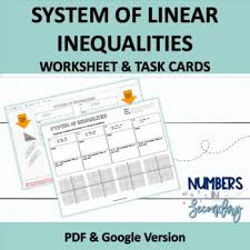 Given the graph, find the slope of the line. Systems Of Inequalities Worksheet Teachers Pay Teachers