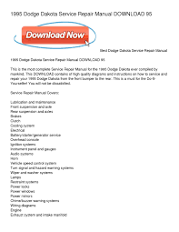 1998 dodge dakota headlight switch wiring diagram. Calameo 1995 Dodge Dakota Service Repair Manual Download 95