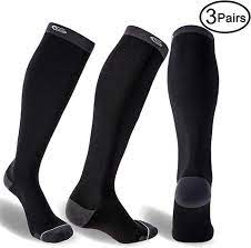 Cs Celersport 3 Pairs Compression Socks 20 30mmhg For Men And Women Best Stockings For Running T Compression Socks Womens Compression Socks Sports Socks Women
