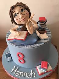Birthday Cake For Teacher With Name Pin De Dafinka Angelova En Cakes 4 Kids 3 Pasteles De Libros Pastel De Libro Pasteles Divertidos