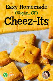 Homemade Cheese Its Vegan Gluten Free Recipe Homemade Cheese Vegan Snacks Recipes