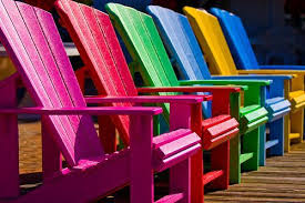 Chairs In Different Colours Colorful Chairs Rainbow Colors Happy Colors