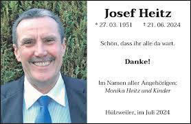 Traueranzeigen von Josef Heitz