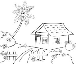 Rumah sederhana, mewarnai gambar rumah sederhana tidak terlalu sulit bangunan bisa ditambah dengan pepohonan, bunga, matahari dan lainnya yang menambah kesan lebih terhadap gambar. Gambar Mewarnai Rumah Sederhana Contoh Gambar Mewarnai