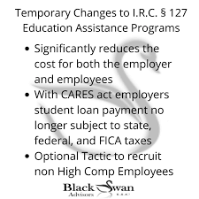 Cares act student loans employer. Employers Of Those With Student Loans Cares Act Temporary Changes Sec 127 Eap Student Loans Student Loan Payment Employment